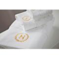 bordado algodón blanco spa logo premium toalla